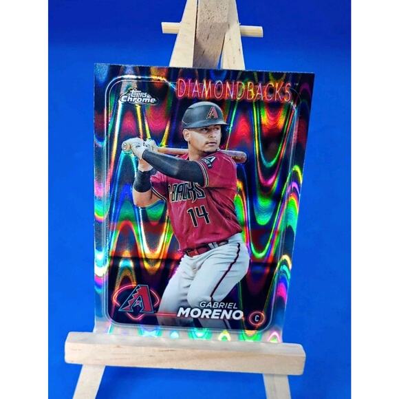 2024 Topps Chrome - Gabriel Moreno #21 RayWave Refractor - Picture 2 of 6